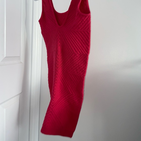 Vibrant, sexy, body con Dress in Red/Magenta. One of a kind - Picture 6 of 6